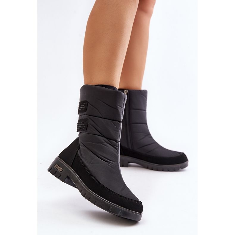 Botas de neve com zíper Progress feminino PROGJ-21-16 pretas preto 2 Botas de neve com zíper Progress feminino PROGJ-21-16 pretas preto 2