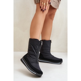 Botas de neve femininas com zíper Progress PROGJ-22-130 pretas preto 2