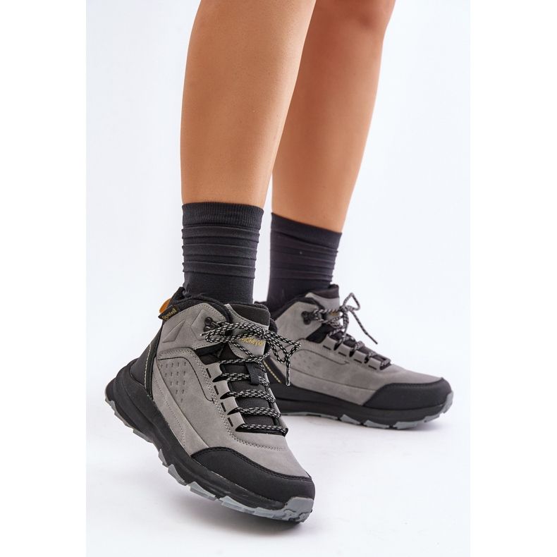 Sapatos de trekking isolados femininos McKeylor 14011 cinza 2