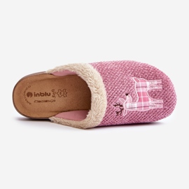 Chinelos femininos com renas e pele Inblu CT000034 rosa 2 Chinelos femininos com renas e pele Inblu CT000034 rosa 2