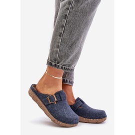 Chinelos femininos confortáveis ​​com fivela Inblu ED000019 Azul marinho 1
