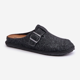 Chinelos Masculinos Confortáveis ​​Com Fivela Inblu SI000019 Grafite cinza 4
