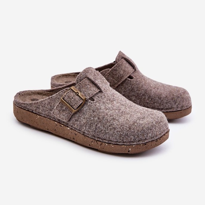 Chinelos Masculinos Com Fivela Chinelos Preventivos Inblu MT000012 Bege 1