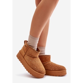 Botas de neve com decoração na plataforma Big Star OO274A104 Camel castanho 1 Botas de neve com decoração na plataforma Big Star OO274A104 Camel castanho 1