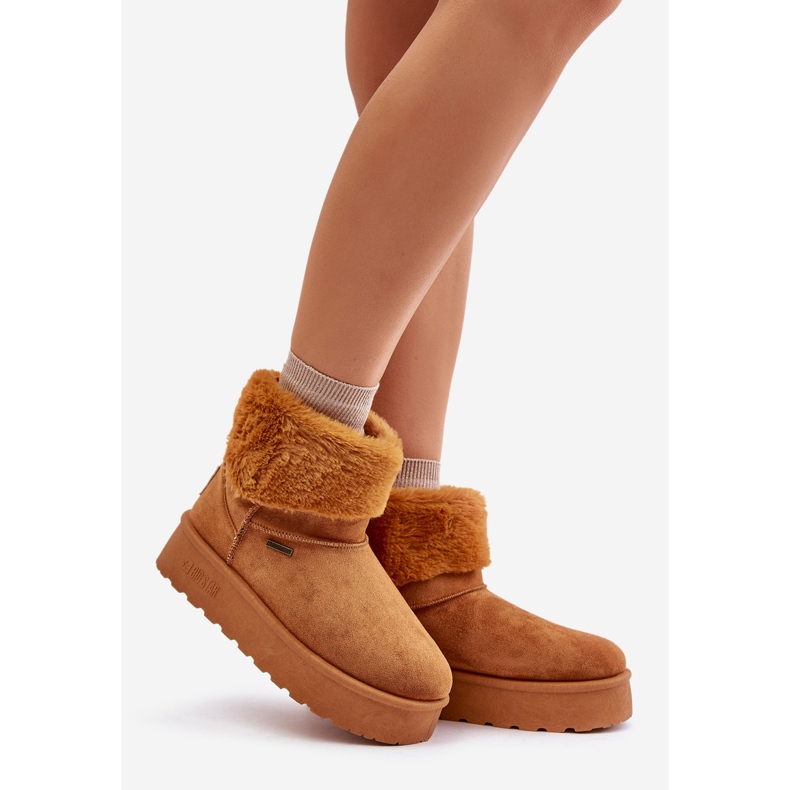 Botas de neve com plataforma com pele Big Star OO274A106 Camel bege 1