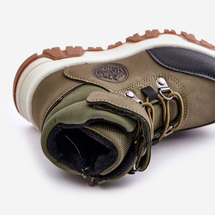 News Botas infantis isoladas para caminhada de inverno com zíper, verde escuro Temisha 2