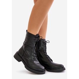Botas femininas com isolamento de couro ecológico pretas Ellittia preto 1