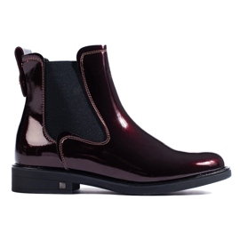 W. Potocki Botas Chelsea de mulher lacadas com isolamento Potocki vermelho 1 W. Potocki Botas Chelsea de mulher lacadas com isolamento Potocki vermelho 1
