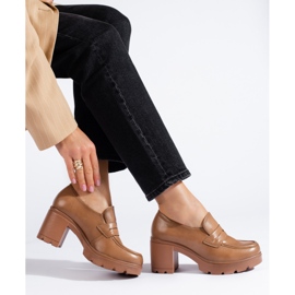 W. Potocki Sapatos marrons de salto baixo da Potocki castanho 1