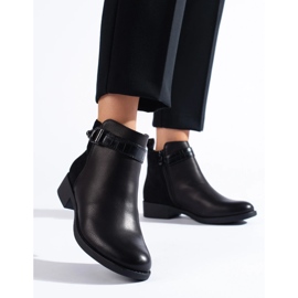 SHELOVET Botins femininos pretos clássicos 2