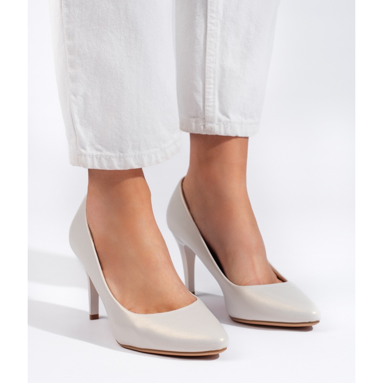 Sapatos de salto agulha brancos de Sergio Leone 1