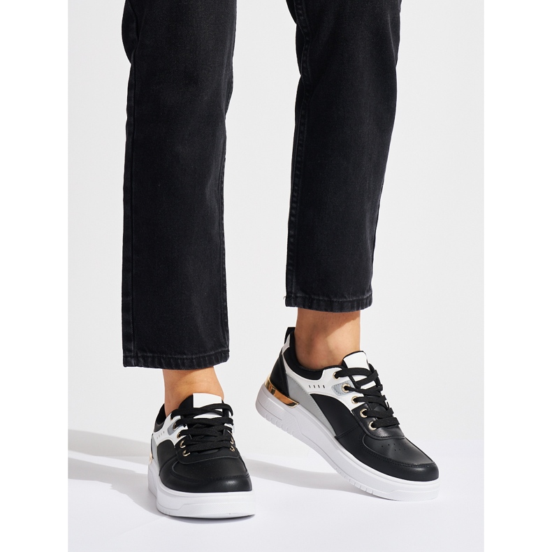 Sapatos esportivos de plataforma preta preto 2