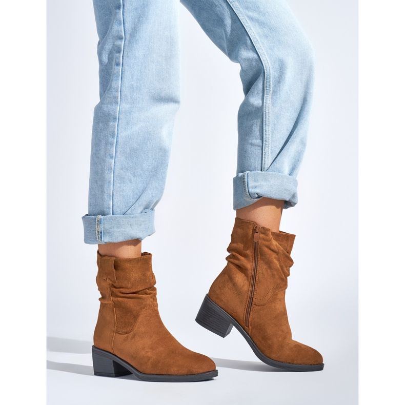 Botas de cowboy marrons femininas castanho 1