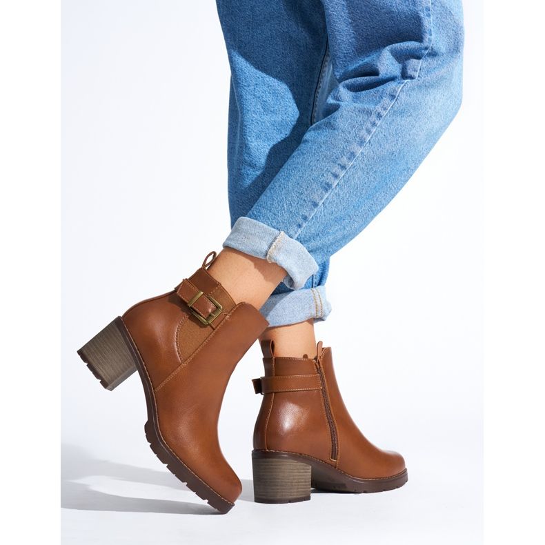 Botins femininos castanhos marrom 2