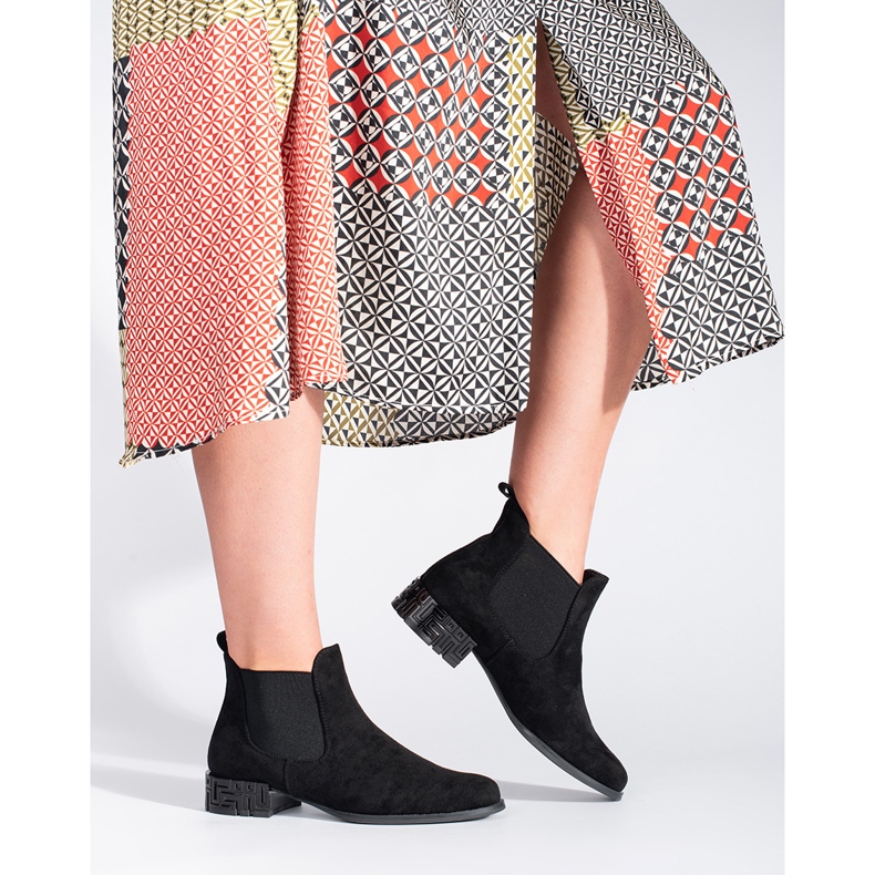 Botas Chelsea pretas com salto decorativo de Sergio Leone preto 1