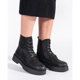 Botas femininas negras na plataforma Sergio Leone preto 1