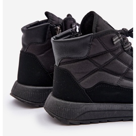 Botas de inverno masculinas isoladas com cordões Progress PROGJ-24-153 pretas preto 2