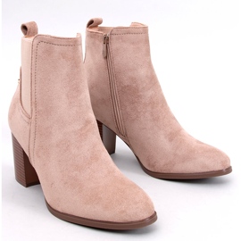 Rosey Khaki Botins clássicos de salto alto bege 1