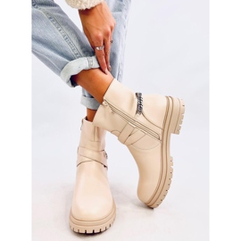 Botas com corrente Cindy Beige bege 1 Botas com corrente Cindy Beige bege 1