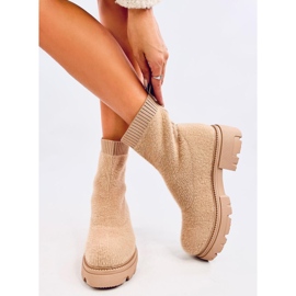 Botas meias Roanna Khaki bege 1
