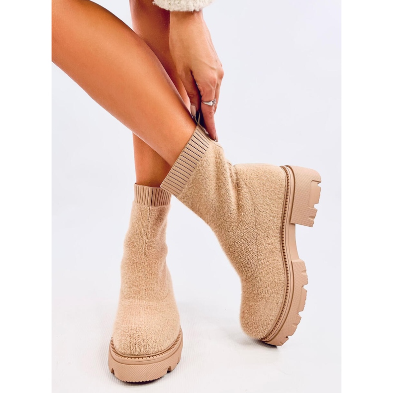 Botas meias Roanna Khaki bege 1