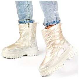 Botas femininas brancas para neve, botas de inverno com isolamento e zíper branco 2 Botas femininas brancas para neve, botas de inverno com isolamento e zíper branco 2