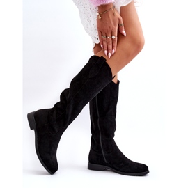 Botas femininas abertas pretas S.Barski HY66-132 preto 3
