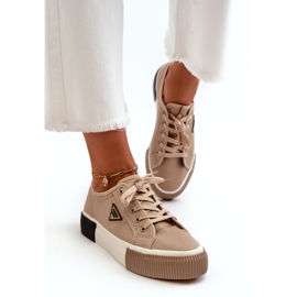 MSMG Tênis baixo feminino, marrom 1