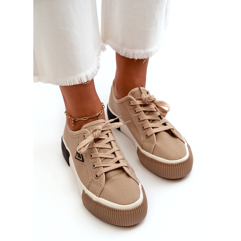 MSMG Tênis baixo feminino, marrom 2