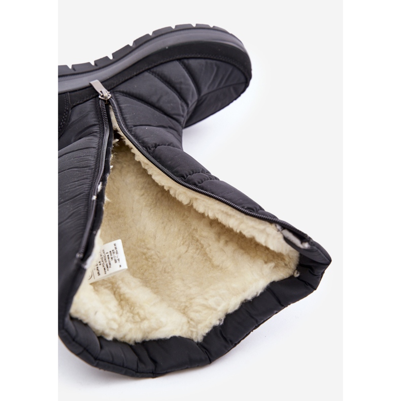 Botas de neve femininas com decoração Progress PROGJ-24-147 pretas preto 2