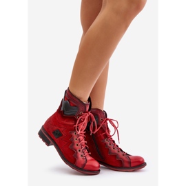 Botas femininas quentes de couro com salto baixo Maciejka 06106-08 vermelhas vermelho 1 Botas femininas quentes de couro com salto baixo Maciejka 06106-08 vermelhas vermelho 1
