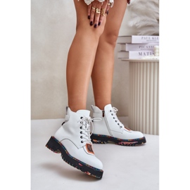 Botas femininas de couro com zíper Artiker 55C0515 brancas branco 2