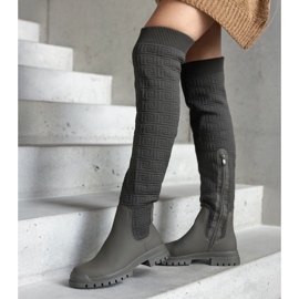 Botas de tecido verde com acabamento fosco Scarlett 2