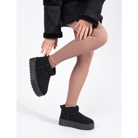 Seastar Botas de neve femininas com plataforma isolada preta preto 2 Seastar Botas de neve femininas com plataforma isolada preta preto 2