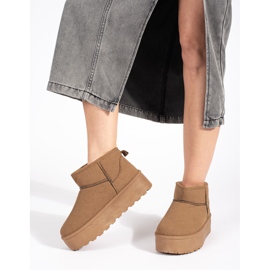 Seastar Botas de neve femininas com isolamento bege e plataforma 2