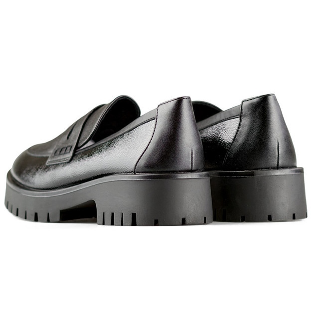 Mocassins femininos negros com sola grossa, mocassins femininos negros preto 1