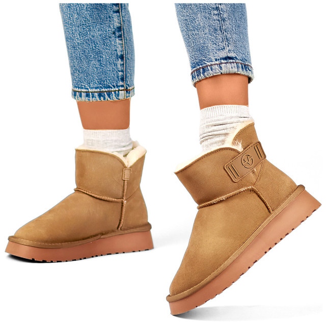 Botas femininas de neve feitas de couro natural, botas femininas com isolamento, sapatos de inverno bege 2 Botas femininas de neve feitas de couro natural, botas femininas com isolamento, sapatos de inverno bege 2