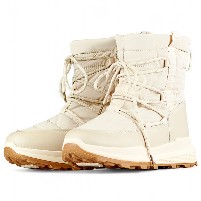 Botas esportivas de neve bege, sapatos femininos de inverno com isolamento e sola plana 1 Botas esportivas de neve bege, sapatos femininos de inverno com isolamento e sola plana 1