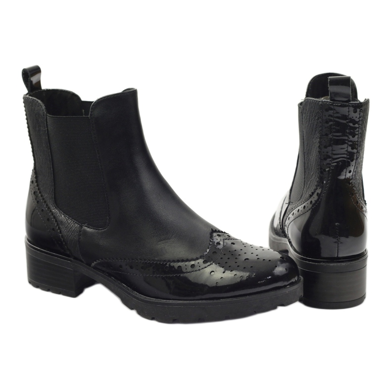 Botins Caprice Botas Jodhpur, sapatos femininos 25405 preto 3