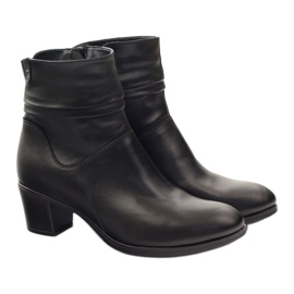 Gregors Botas de couro femininas isoladas com lã 614 preto 4