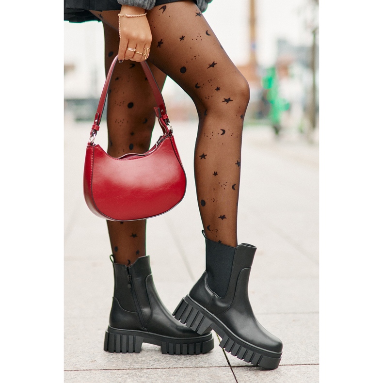 Botas Chelsea isoladas com zíper S.Barski HY42-975 pretas preto 2