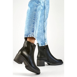 Botas clássicas femininas de salto alto, pretas MS2079B preto 2