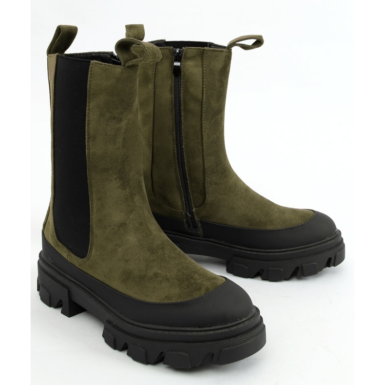 Botas Chelsea de cano alto Telma Green verde 1
