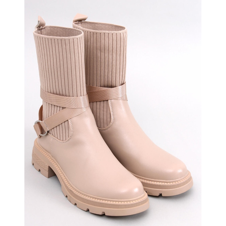 Botins elásticos Shaffer Khaki bege 1