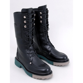Botas com sola colorida da Keefe Black preto 1 Botas com sola colorida da Keefe Black preto 1