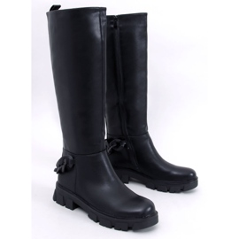 Botas femininas com corrente Guest Black preto 1