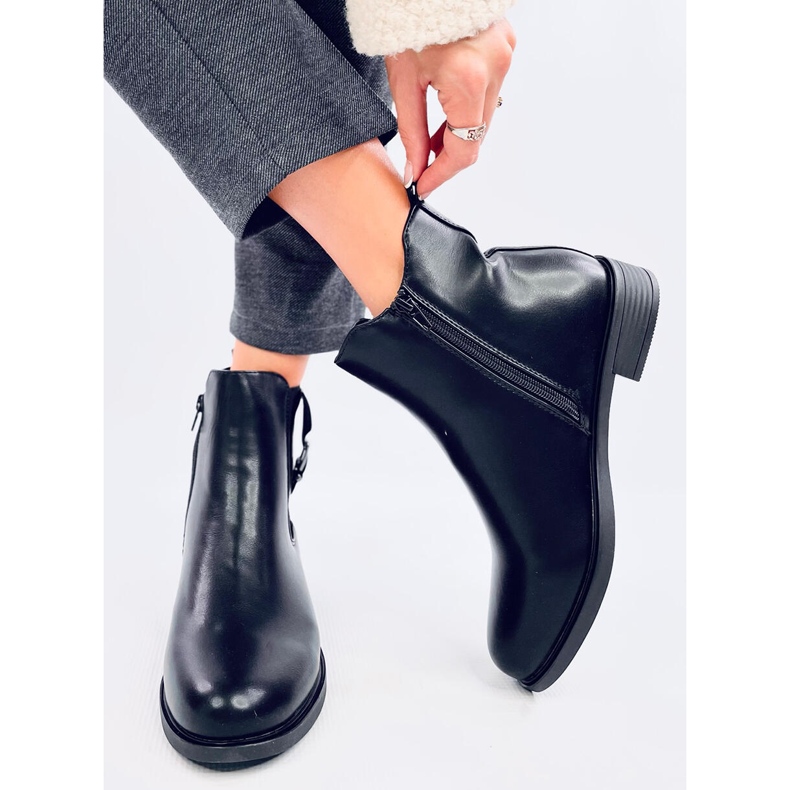 Boone Black Botas Chelsea de mulher preto 2