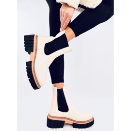 Botas Chelsea femininas Bella Beige bege 1