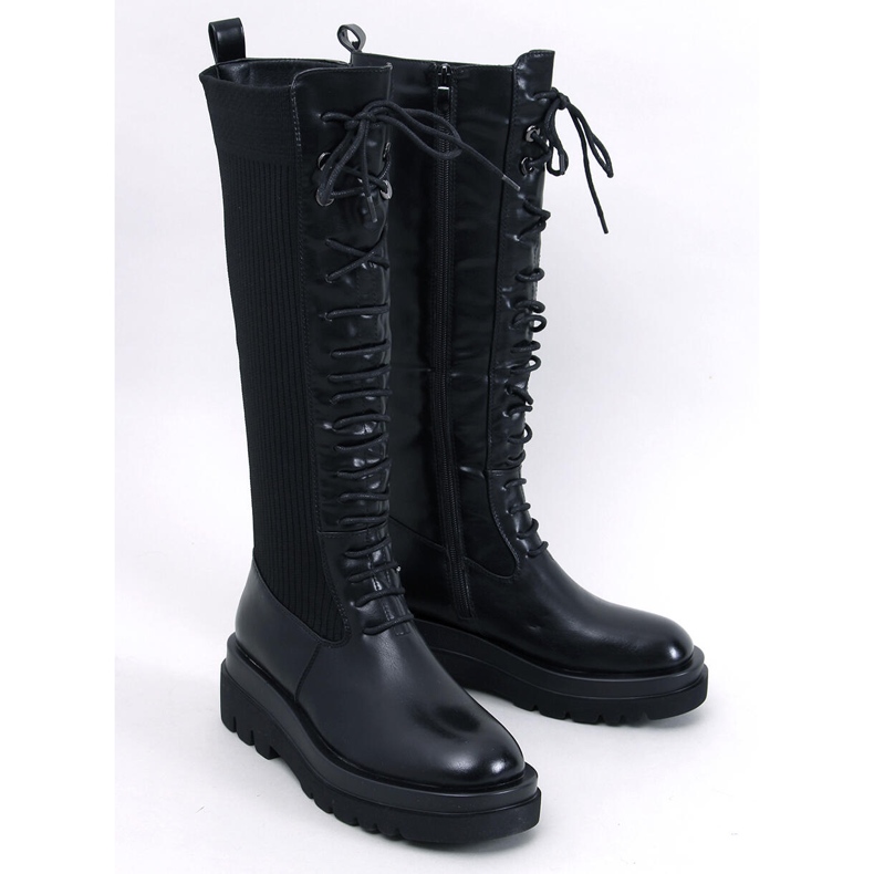 Stebb Botas pretas com parte superior flexível preto 1