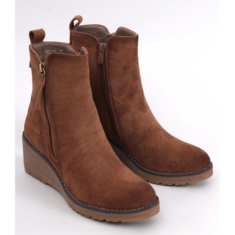 Botas de cunha Meyer Khaki marrom 1